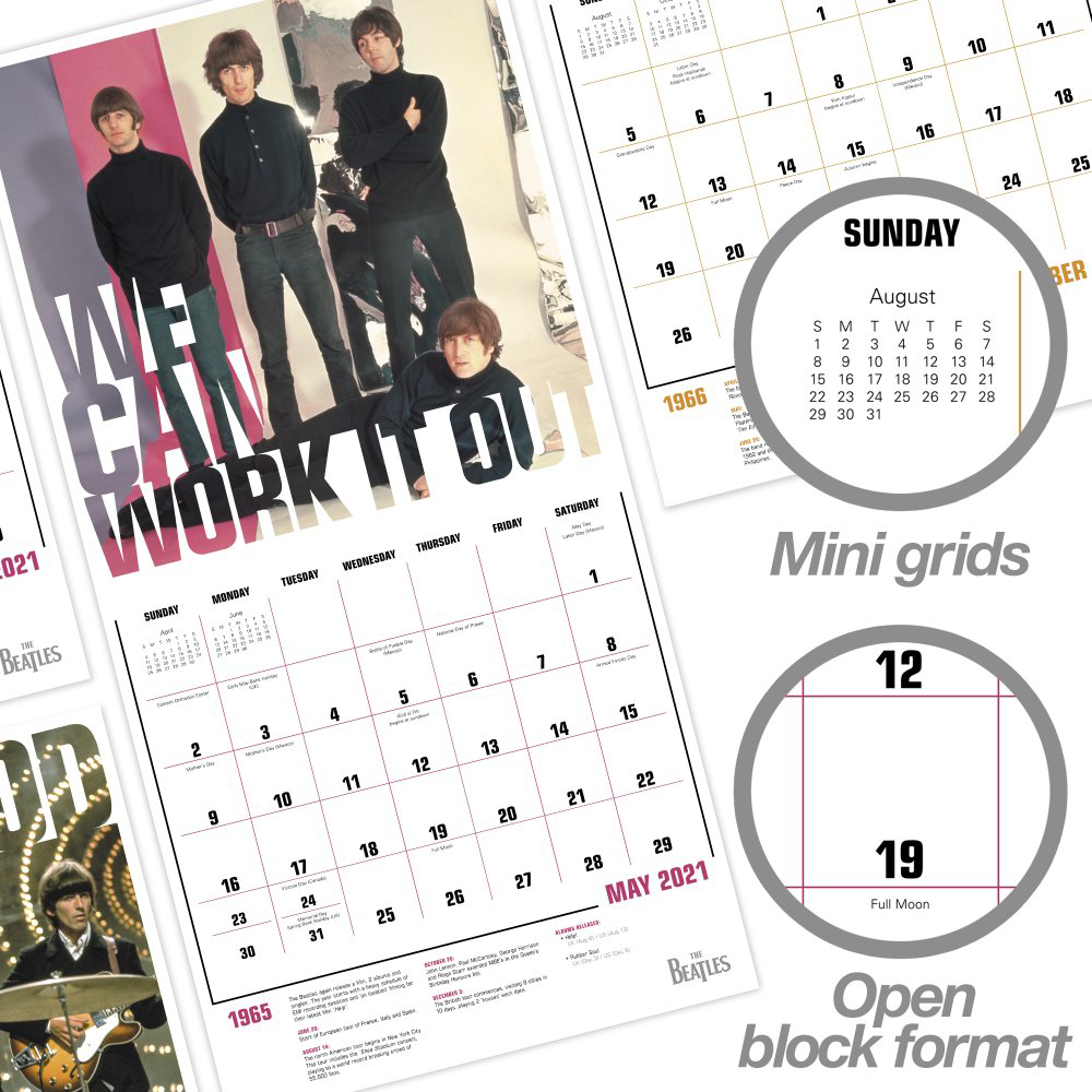 Beatles Calendars Beatles Fab Four Store Exclusively Beatles Only