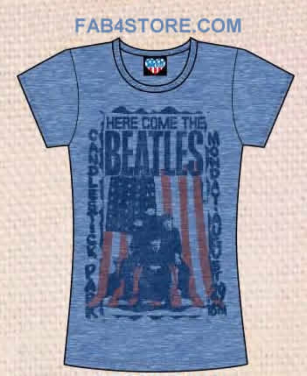 Picture of Beatles T-Shirt: The Beatles Women's blue Candlestick Park