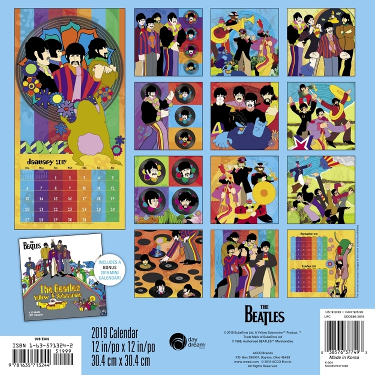 Picture of Beatles Calendar: 2019 Collector's Edition Yellow Submarine