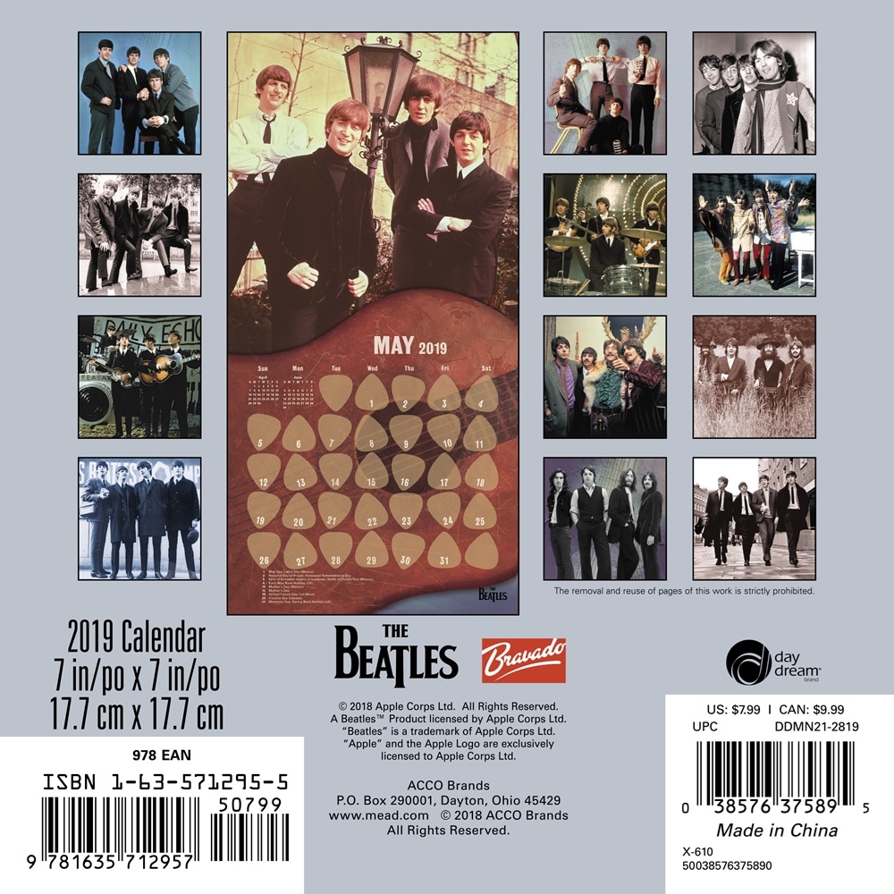 Beatles Calendars -Beatles Fab Four Store Exclusively Beatles Only Official Merchandise