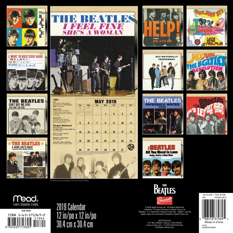 Picture of Beatles Calendar: 2019 Let It Be Wall Calendar