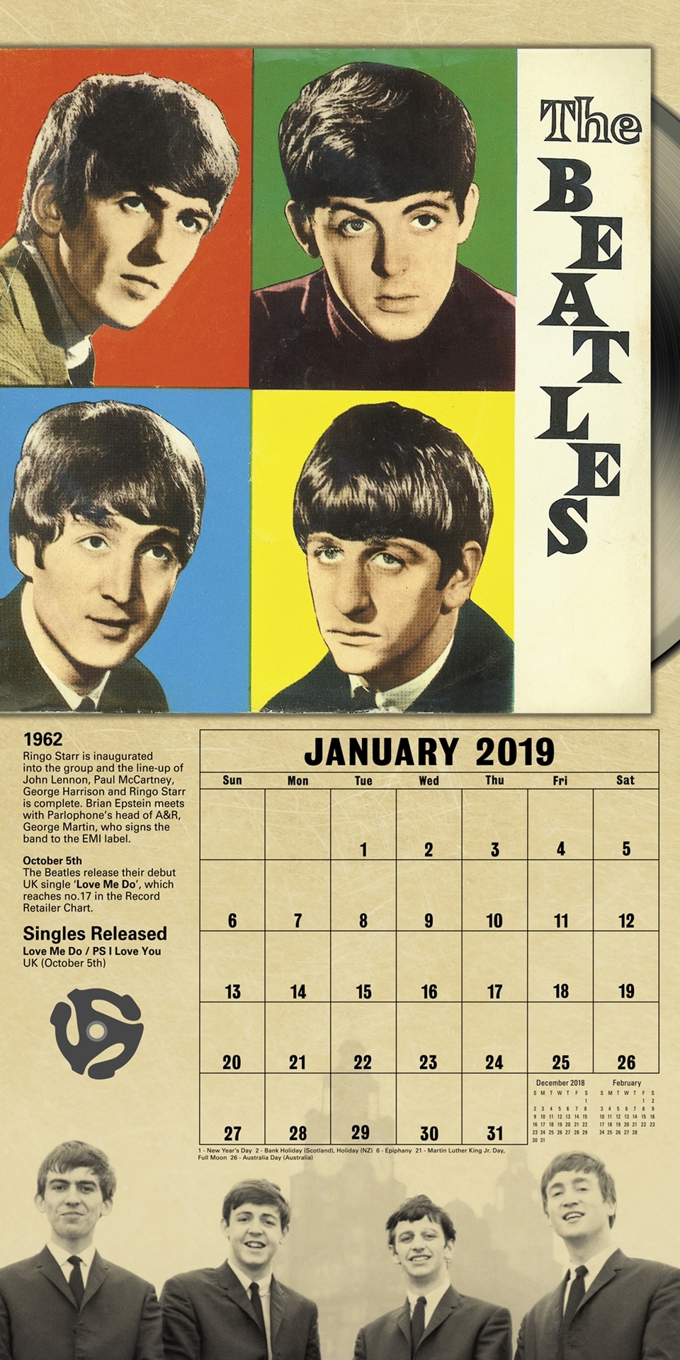 Beatles Calendars -Beatles Fab Four Store Exclusively Beatles Only ...