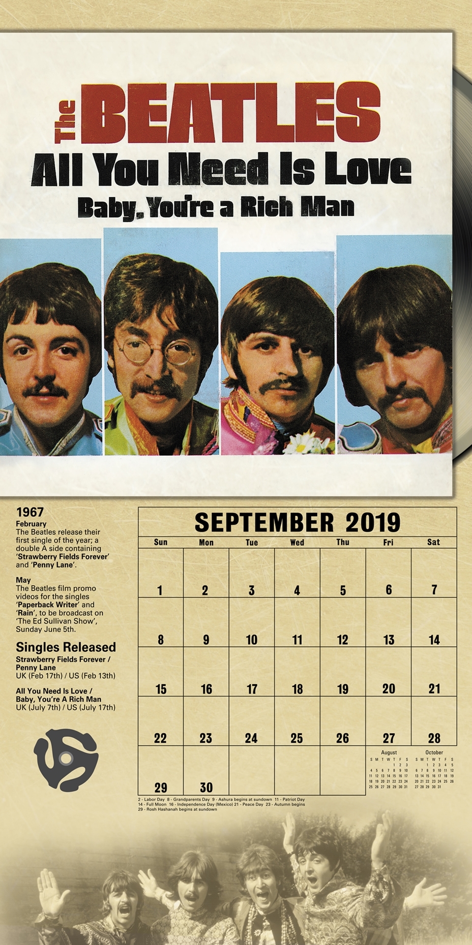 Beatles Calendars Beatles Fab Four Store Exclusively Beatles Only