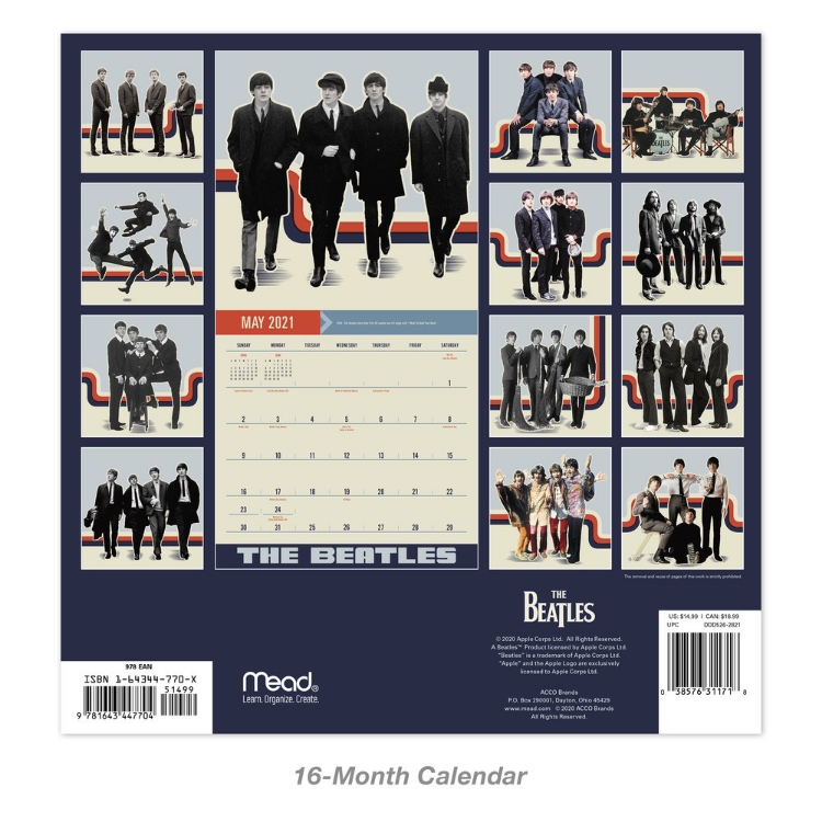 Picture of Beatles Calendar: 2021 Calendar The Beatles