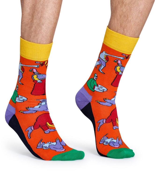 Picture of Beatles Socks: Happy Socks Unisex LP SIZE BOXSET 6 pairs of Happy Yellow Submarine Socks