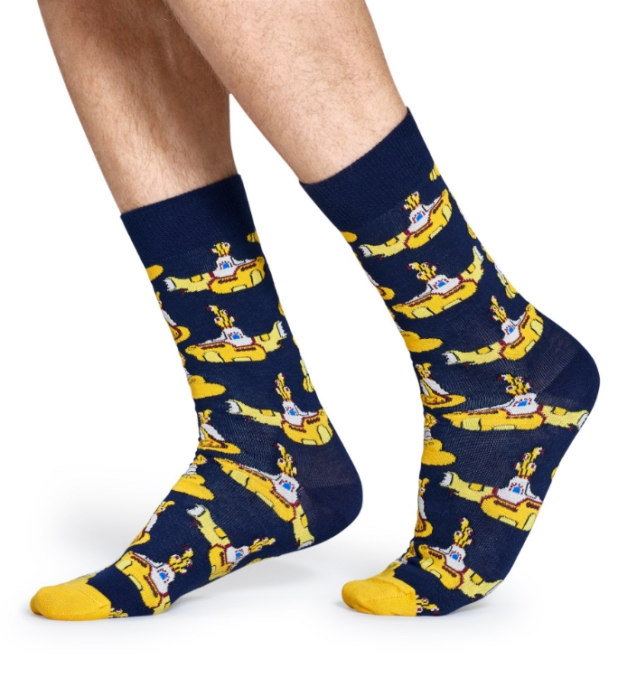 Picture of Beatles Socks: Happy Socks Unisex LP SIZE BOXSET 6 pairs of Happy Yellow Submarine Socks