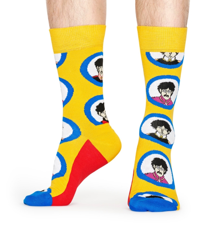 Picture of Beatles Socks: Happy Socks Unisex LP SIZE BOXSET 6 pairs of Yellow Submarine Socks