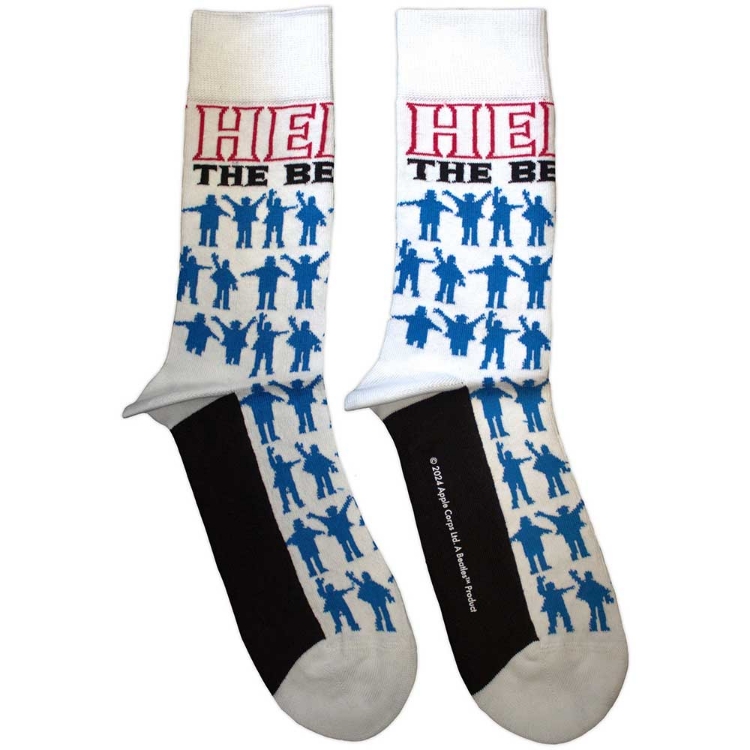 Picture of Beatles Socks: The Beatles Unisex Socks -  Help Silhouettes Repeat