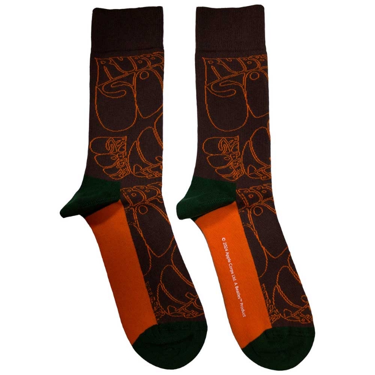 Picture of Beatles Socks: The Beatles Unisex Socks - Rubber Soul Text Outlines Repeat