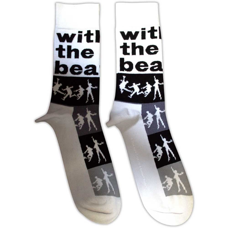 Picture of Beatles Socks: The Beatles Unisex Socks - With The Beatles Silhouette Stripes