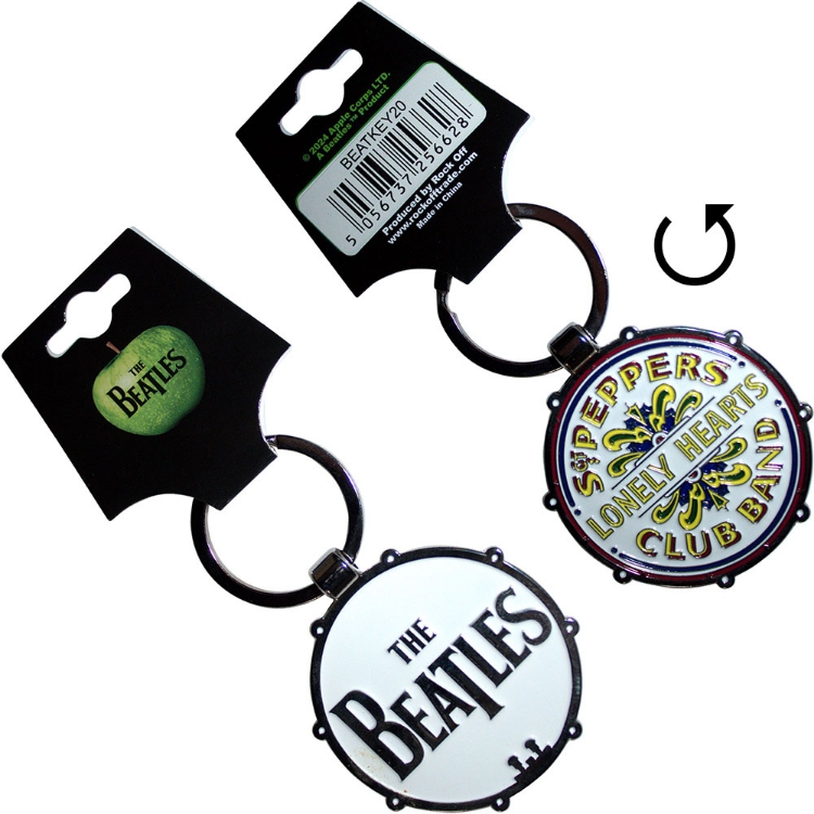 Picture of Beatles Keychain: Drop T/Sgt Pepper Drum (Double Sided)