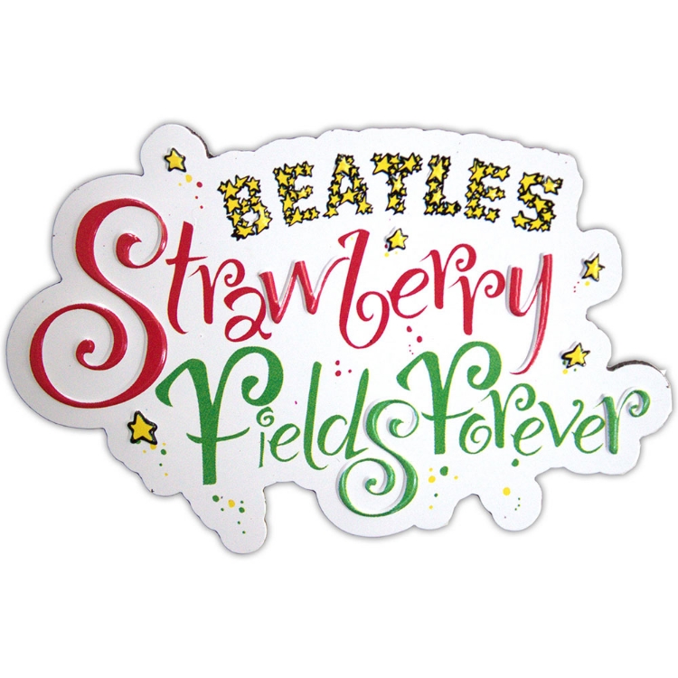 Picture of Beatles Fridge Magnet: Strawberry Fields Forever Logo