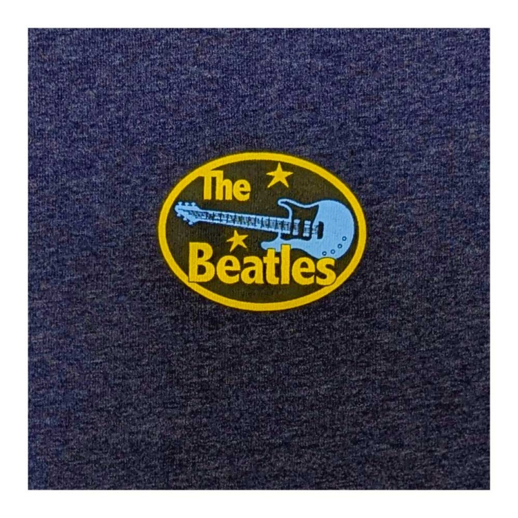 Picture of Beatles Adult T-Shirt: Beatles Oval Logo dip dye retro