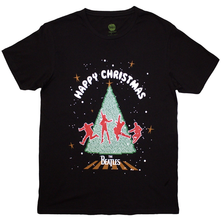 Picture of Beatles Adult T-Shirt: Beatles Happy Christmas Tree