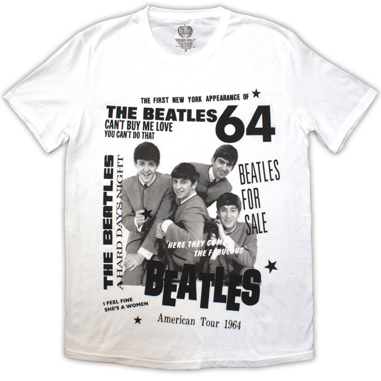 Picture of Beatles Adult T-Shirt: Beatles 1964 American Tour