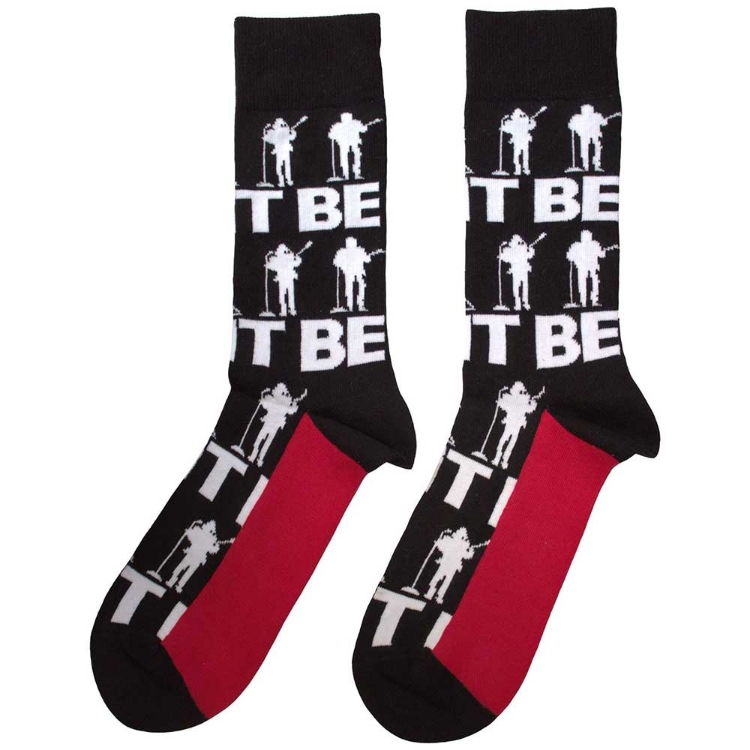 Picture of Beatles Socks: The Beatles Unisex Socks - Let It Be Silhouettes Repeat