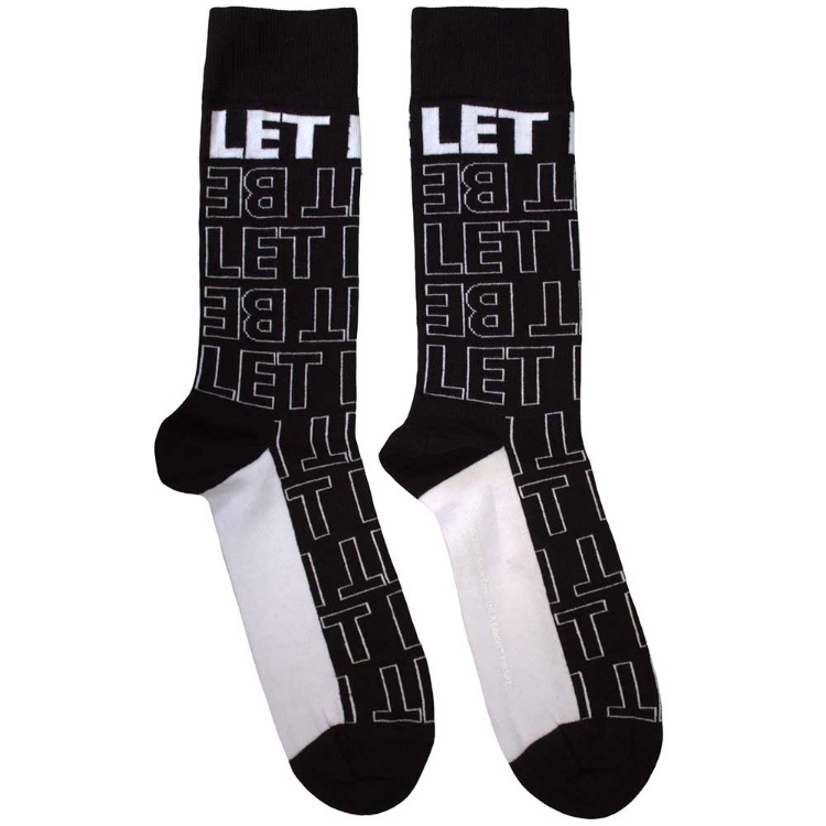 Picture of Beatles Socks: The Beatles Unisex Socks -Let It Be Text Outlines Repeat